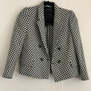 Black and White Zara Blazer